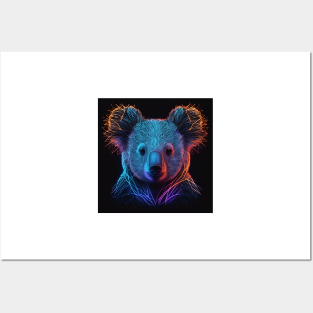 Koala Neon Art 2 Wall Art by AstroRisq